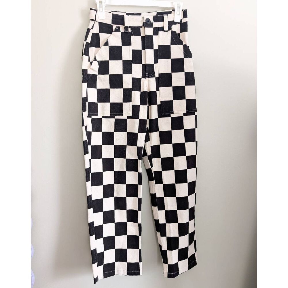P&Co 304 Service Fatigue Pants Black Checkerboard UK6 Short - Picture 4 of 8